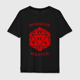 Мужская футболка хлопок Oversize с принтом Dungeon Master в Белгороде, 100% хлопок | свободный крой, круглый ворот, “спинка” длиннее передней части | dungeon master | dungeons and dragons | днд | мастер подземелий | подземелья и драконы