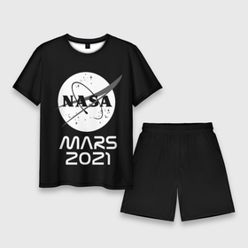 Мужской костюм с шортами 3D с принтом NASA Perseverance в Новосибирске,  |  | Тематика изображения на принте: 2020 | 2021 | 21б | elon | mars | musk | nasa | perseverance | space | spacex | илон | космос | марс | марсоход | маск | наса | настойчивый