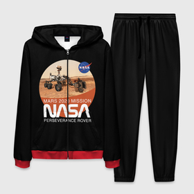 Мужской костюм 3D с принтом NASA - Perseverance в Белгороде, 100% полиэстер | Манжеты и пояс оформлены тканевой резинкой, двухслойный капюшон со шнурком для регулировки, карманы спереди | 2020 | 2021 | 21б | elon | mars | musk | nasa | perseverance | space | spacex | илон | космос | марс | марсоход | маск | наса | настойчивый
