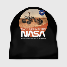 Шапка 3D с принтом NASA - Perseverance в Тюмени, 100% полиэстер | универсальный размер, печать по всей поверхности изделия | Тематика изображения на принте: 2020 | 2021 | 21б | elon | mars | musk | nasa | perseverance | space | spacex | илон | космос | марс | марсоход | маск | наса | настойчивый