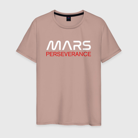 Мужская футболка хлопок с принтом MARS - Perseverance в Курске, 100% хлопок | прямой крой, круглый вырез горловины, длина до линии бедер, слегка спущенное плечо. | 2020 | 2021 | 21б | elon | mars | musk | nasa | perseverance | space | spacex | илон | космос | марс | марсоход | маск | наса | настойчивый