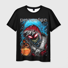 Мужская футболка 3D с принтом Disturbed , 100% полиэфир | прямой крой, круглый вырез горловины, длина до линии бедер | asylum | disturbed | heavy metal | immortalized | the guy | the lost children | группы | метал | рок