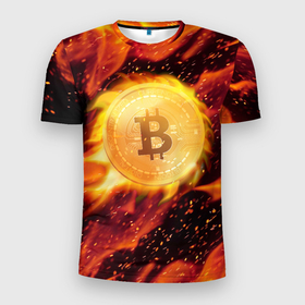 Мужская футболка 3D спортивная с принтом БИТКОИН ОГОНЬ в Белгороде, 100% полиэстер с улучшенными характеристиками | приталенный силуэт, круглая горловина, широкие плечи, сужается к линии бедра | Тематика изображения на принте: bitcoin | blockchain | btc | cardano | crypto | ethereum | polkadot | tether | xrp | бинанс | биткоин | блокчейн | валюта | деньги | криптовалюта | майнер | майнинг | цифровая валюта | цифровое золото | эфир