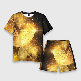 Мужской костюм с шортами 3D с принтом БИТКОИН ЗОЛОТО | BITCOIN GOLD в Новосибирске,  |  | bitcoin | blockchain | btc | cardano | crypto | ethereum | polkadot | tether | xrp | бинанс | биткоин | блокчейн | валюта | деньги | криптовалюта | майнер | майнинг | цифровая валюта | цифровое золото | эфир