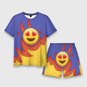 Мужской костюм с шортами 3D с принтом Ты горишь как огонь v1 в Тюмени,  |  | fashion | fire | game | hip hop | rap | slava marlow | street style | top | артем | игра | клип | мода | огонь | рэп | слава марлоу | топ | уличный стиль | хип хоп
