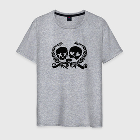 Мужская футболка хлопок с принтом Смерть и Любовь в Санкт-Петербурге, 100% хлопок | прямой крой, круглый вырез горловины, длина до линии бедер, слегка спущенное плечо. | любовь | рисунок | сердечки | слова | черепа