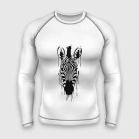 Мужской рашгард 3D с принтом Зебра минимализм в Екатеринбурге,  |  | animal | beast | black | minimalism | white | zebra | белое | животное | зверь | зебра | краски | минимализм | чернила | черно белое | черное