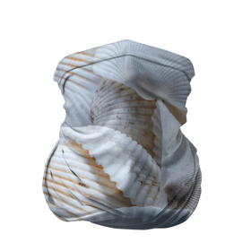 Бандана-труба 3D с принтом Ракушки , 100% полиэстер, ткань с особыми свойствами — Activecool | плотность 150‒180 г/м2; хорошо тянется, но сохраняет форму | art | casual | градиент | минимализм | ракушки | структура | текстура