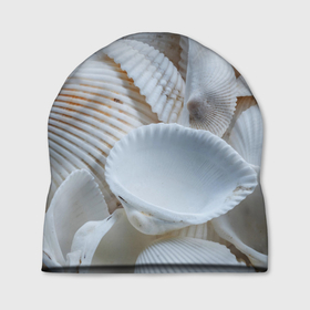 Шапка 3D с принтом Ракушки в Кировске, 100% полиэстер | универсальный размер, печать по всей поверхности изделия | art | casual | градиент | минимализм | ракушки | структура | текстура