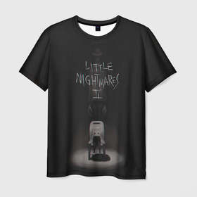 Мужская футболка 3D с принтом Little Nightmares 2 в Тюмени, 100% полиэфир | прямой крой, круглый вырез горловины, длина до линии бедер | game | games | little nightmares | игра | игры | моно | номы | тёмная шестая | шестая