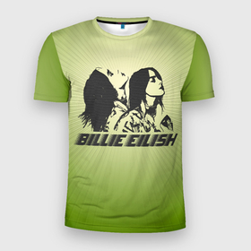 Мужская футболка 3D спортивная с принтом Билли Айлиш в Тюмени, 100% полиэстер с улучшенными характеристиками | приталенный силуэт, круглая горловина, широкие плечи, сужается к линии бедра | bad guy | billie | billie eilish | billieeilish | билли | билли айлиш