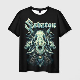 Мужская футболка 3D с принтом Sabaton в Екатеринбурге, 100% полиэфир | прямой крой, круглый вырез горловины, длина до линии бедер | heavy metal | sabaton | группы | метал | музыка | сабатон | хэви метал