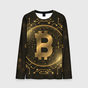 Мужской лонгслив 3D с принтом ЗОЛОТОЙ БИТКОИН , 100% полиэстер | длинные рукава, круглый вырез горловины, полуприлегающий силуэт | Тематика изображения на принте: bitcoin | blockchain | btc | cardano | crypto | ethereum | polkadot | tether | xrp | бинанс | биткоин | блокчейн | валюта | деньги | криптовалюта | майнер | майнинг | цифровая валюта | цифровое золото | эфир