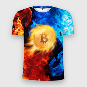 Мужская футболка 3D спортивная с принтом БИТКОИН | BITCOIN FIRE в Тюмени, 100% полиэстер с улучшенными характеристиками | приталенный силуэт, круглая горловина, широкие плечи, сужается к линии бедра | bitcoin | blockchain | btc | cardano | crypto | ethereum | polkadot | tether | xrp | бинанс | биткоин | блокчейн | валюта | деньги | криптовалюта | майнер | майнинг | цифровая валюта | цифровое золото | эфир