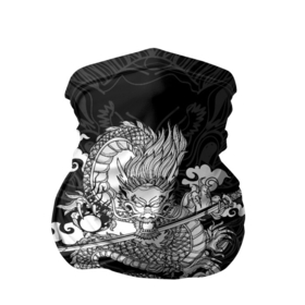 Бандана-труба 3D с принтом ДРАКОН | DRAGON , 100% полиэстер, ткань с особыми свойствами — Activecool | плотность 150‒180 г/м2; хорошо тянется, но сохраняет форму | Тематика изображения на принте: anime | china | dragon | japan | katana | samurai | smoke | snake | sword | tattoo | аниме | дракон | дым | змей | катана | китай | меч | самурай | тату | татуировка | япония