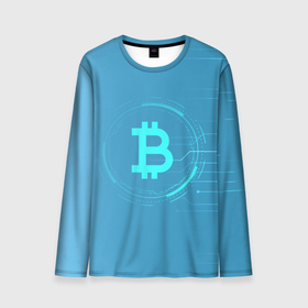 Мужской лонгслив 3D с принтом Bitcoin в Петрозаводске, 100% полиэстер | длинные рукава, круглый вырез горловины, полуприлегающий силуэт | bitcoin | meme | биткойн | валюта | манера | мем | образ действия | символ