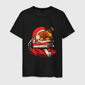 Мужская футболка хлопок с принтом Астронавт и Апокалипсис в Санкт-Петербурге, 100% хлопок | прямой крой, круглый вырез горловины, длина до линии бедер, слегка спущенное плечо. | apocalypse | astronaut | biker | cosmonaut | nasa | planet | planets | rocketman | roscosmos | space | бабочка | в шлеме | галактика | звезды | конец света | космонавт | наса | планеты | ракета | роскосмос | скафандр | смайл | смайлик | че