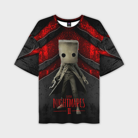Мужская футболка oversize 3D с принтом Little Nightmares 2 art в Тюмени,  |  | Тематика изображения на принте: little nightmares | игра | страшилка | страшная игра | ужас | хоррор