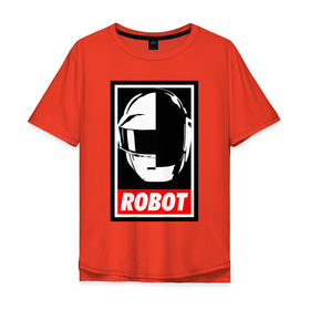 Мужская футболка хлопок Oversize с принтом Daft Punk в Екатеринбурге, 100% хлопок | свободный крой, круглый ворот, “спинка” длиннее передней части | cyberpunk | daft | daftpunk | electronic | get | guy | guy manuel | human | lucky | music | punk | robot | rock | thomas | дафт | дафтпанк | киберпанк | музыка | ню диско | панк | робот | рок | техно | томас | электро | электроник рок