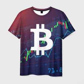Мужская футболка 3D с принтом БИТКОИН | BITCOIN в Курске, 100% полиэфир | прямой крой, круглый вырез горловины, длина до линии бедер | bitcoin | blockchain | btc | cardano | crypto | ethereum | polkadot | tether | xrp | бинанс | биткоин | блокчейн | валюта | деньги | криптовалюта | майнер | майнинг | цифровая валюта | цифровое золото | эфир