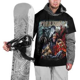 Накидка на куртку 3D с принтом Powerwolf в Белгороде, 100% полиэстер |  | heavy metal | metal | powerwolf | группы | метал | музыка | пауэр метал | рок | хеви метал
