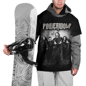 Накидка на куртку 3D с принтом Powerwolf в Белгороде, 100% полиэстер |  | heavy metal | metal | powerwolf | группы | метал | музыка | пауэр метал | рок | хеви метал
