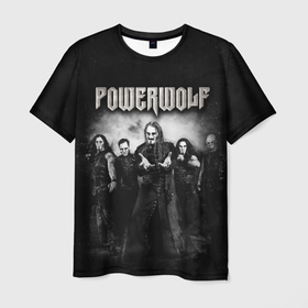 Мужская футболка 3D с принтом Powerwolf в Новосибирске, 100% полиэфир | прямой крой, круглый вырез горловины, длина до линии бедер | heavy metal | metal | powerwolf | группы | метал | музыка | пауэр метал | рок | хеви метал