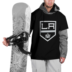 Накидка на куртку 3D с принтом Лос-Анджелес Кингз (Форма1) , 100% полиэстер |  | nhl | кингз форма | лос анджелес кингз | нхл | хоккей