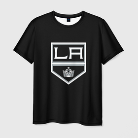 Мужская футболка 3D с принтом Лос-Анджелес Кингз (Форма1) в Кировске, 100% полиэфир | прямой крой, круглый вырез горловины, длина до линии бедер | nhl | кингз форма | лос анджелес кингз | нхл | хоккей