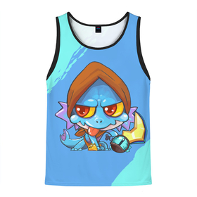 Мужская майка 3D с принтом Сларк | Dota 2 в Ухте, 100% полиэстер | круглая горловина, приталенный силуэт, длина до линии бедра. Пройма и горловина окантованы тонкой бейкой | dota | dota2 | game | games | moba | дитка | дота | дота2 | дотка | игра | игры | моба