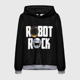 Мужская толстовка 3D с принтом Robot Rock в Курске, 100% полиэстер | двухслойный капюшон со шнурком для регулировки, мягкие манжеты на рукавах и по низу толстовки, спереди карман-кенгуру с мягким внутренним слоем. | cyberpunk | daft | daftpunk | electronic | get | guy | guy manuel | human | lucky | music | punk | robot | rock | thomas | дафт | дафтпанк | киберпанк | музыка | ню диско | панк | робот | рок | техно | томас | электро | электроник рок