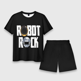 Мужской костюм с шортами 3D с принтом Robot Rock в Тюмени,  |  | Тематика изображения на принте: cyberpunk | daft | daftpunk | electronic | get | guy | guy manuel | human | lucky | music | punk | robot | rock | thomas | дафт | дафтпанк | киберпанк | музыка | ню диско | панк | робот | рок | техно | томас | электро | электроник рок