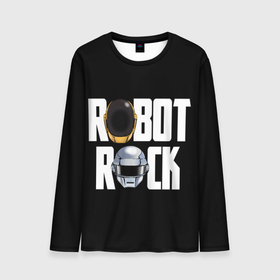 Мужской лонгслив 3D с принтом Robot Rock в Новосибирске, 100% полиэстер | длинные рукава, круглый вырез горловины, полуприлегающий силуэт | Тематика изображения на принте: cyberpunk | daft | daftpunk | electronic | get | guy | guy manuel | human | lucky | music | punk | robot | rock | thomas | дафт | дафтпанк | киберпанк | музыка | ню диско | панк | робот | рок | техно | томас | электро | электроник рок
