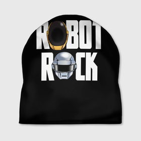 Шапка 3D с принтом Robot Rock , 100% полиэстер | универсальный размер, печать по всей поверхности изделия | Тематика изображения на принте: cyberpunk | daft | daftpunk | electronic | get | guy | guy manuel | human | lucky | music | punk | robot | rock | thomas | дафт | дафтпанк | киберпанк | музыка | ню диско | панк | робот | рок | техно | томас | электро | электроник рок