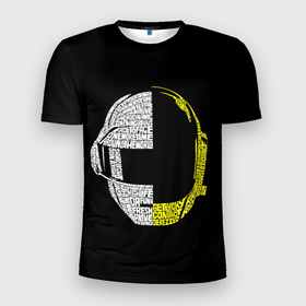Мужская футболка 3D Slim с принтом Daft Punk в Санкт-Петербурге, 100% полиэстер с улучшенными характеристиками | приталенный силуэт, круглая горловина, широкие плечи, сужается к линии бедра | cyberpunk | daft | daftpunk | electronic | get | guy | guy manuel | human | lucky | music | punk | robot | rock | thomas | дафт | дафтпанк | киберпанк | музыка | ню диско | панк | робот | рок | техно | томас | электро | электроник рок