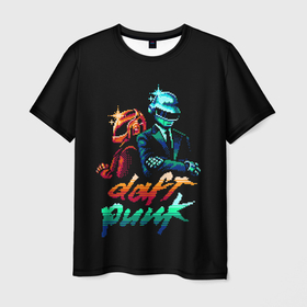 Мужская футболка 3D с принтом Daft Punk в Петрозаводске, 100% полиэфир | прямой крой, круглый вырез горловины, длина до линии бедер | cyberpunk | daft | daftpunk | electronic | get | guy | guy manuel | human | lucky | music | punk | robot | rock | thomas | дафт | дафтпанк | киберпанк | музыка | ню диско | панк | робот | рок | техно | томас | электро | электроник рок