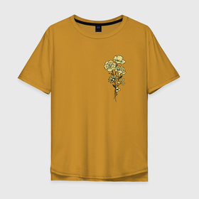 Мужская футболка хлопок Oversize с принтом Flo , 100% хлопок | свободный крой, круглый ворот, “спинка” длиннее передней части | flo | flowers | растения | флористика | цветение | цветы