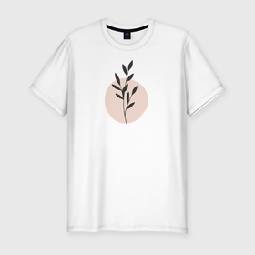 Мужская футболка хлопок Slim с принтом Flowers в Тюмени, 92% хлопок, 8% лайкра | приталенный силуэт, круглый вырез ворота, длина до линии бедра, короткий рукав | flo | flowers | растения | флористика | цветение | цветы