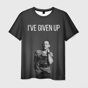 Мужская футболка 3D с принтом Given Up в Петрозаводске, 100% полиэфир | прямой крой, круглый вырез горловины, длина до линии бедер | bennington | chester | linkin park | rock | беннингтон | линкин парк | рок | честер