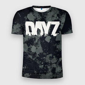 Мужская футболка 3D Slim с принтом DayZ | Mud logo в Екатеринбурге, 100% полиэстер с улучшенными характеристиками | приталенный силуэт, круглая горловина, широкие плечи, сужается к линии бедра | Тематика изображения на принте: dayz | dayz logo | mud | standalone | грязь | дейз | дейз логотип