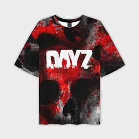 Мужская футболка oversize 3D с принтом Dayz blood skull ,  |  | apocalypse | arma 2 | dayz | game | survival horror | zombie | апокалипсис | арма | арма 2 | дейзи | зомби | зомби апокалипсисом | игра | мертвецы | симулятор выживания | ходячик мертвецы