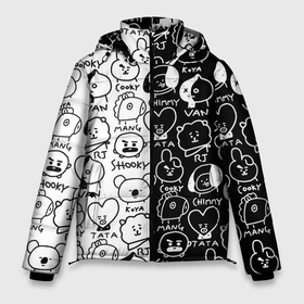 Мужская зимняя куртка 3D с принтом BTS | BT21 в Белгороде, верх — 100% полиэстер; подкладка — 100% полиэстер; утеплитель — 100% полиэстер | длина ниже бедра, свободный силуэт Оверсайз. Есть воротник-стойка, отстегивающийся капюшон и ветрозащитная планка. 

Боковые карманы с листочкой на кнопках и внутренний карман на молнии. | army | bangtan boys | bt21 | bts | bts stickers | chimmy | cooky | k pop | koya | mang | monster | rap monster | rapmon | rj | rm | shooky | tata | van | бтс | ви | джей хоуп | джонгук | кейпоп | реп монстр | стикеры bts | сюга | чимин | чин