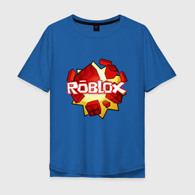 Мужская футболка хлопок Oversize с принтом ROBLOX LOGO в Санкт-Петербурге, 100% хлопок | свободный крой, круглый ворот, “спинка” длиннее передней части | piggy | roblox | roblox games | roblox piggy | игра роблокс | пигги. | роблокс | роблокс пигги | робукс