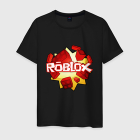 Мужская футболка хлопок с принтом ROBLOX LOGO , 100% хлопок | прямой крой, круглый вырез горловины, длина до линии бедер, слегка спущенное плечо. | piggy | roblox | roblox games | roblox piggy | игра роблокс | пигги. | роблокс | роблокс пигги | робукс