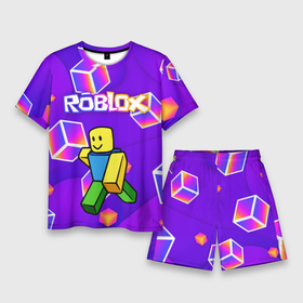 Мужской костюм с шортами 3D с принтом ROBLOX КУБЫ в Санкт-Петербурге,  |  | piggy | roblox | roblox games | roblox piggy | игра роблокс | пигги. | роблокс | роблокс пигги | робукс