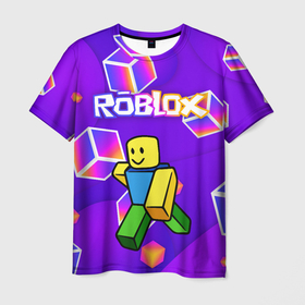 Мужская футболка 3D с принтом ROBLOX КУБЫ в Тюмени, 100% полиэфир | прямой крой, круглый вырез горловины, длина до линии бедер | Тематика изображения на принте: piggy | roblox | roblox games | roblox piggy | игра роблокс | пигги. | роблокс | роблокс пигги | робукс