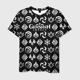 Мужская футболка 3D с принтом Genshin Impact , 100% полиэфир | прямой крой, круглый вырез горловины, длина до линии бедер | anime | game | zelda | аниме | геншин | дилюк | игра | импакт | итэр | люмин | молитва | паймон | тейват
