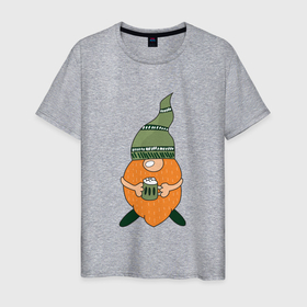 Мужская футболка хлопок с принтом Гном - День святого Патрика в Новосибирске, 100% хлопок | прямой крой, круглый вырез горловины, длина до линии бедер, слегка спущенное плечо. | борода | гном | день святого патрика | зеленый | ирландия | лепрекон | мультяшный | оранжевый | патрик | подарок | символ | смешной | фэнтези