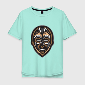 Мужская футболка хлопок Oversize с принтом Лицо в Полинезийском стиле , 100% хлопок | свободный крой, круглый ворот, “спинка” длиннее передней части | викинг | вождь | воин | демон | древние племена | дьявол | контур лица | лицо | маори | маска | племенные узоры | полинезия | самоа | самоанские узоры | тотем | узор