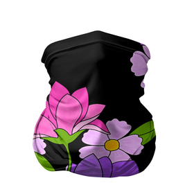 Бандана-труба 3D с принтом Ночные цветы в Новосибирске, 100% полиэстер, ткань с особыми свойствами — Activecool | плотность 150‒180 г/м2; хорошо тянется, но сохраняет форму | fashion | flowers | бабушка | букет | бутоны | весна | ветки | девушкам | дочь | зелень | лаванда | лепестки | лето | лилии | листья | лучшая | мама | ночь | пионы | подарок | поляна | природа | растения | розы